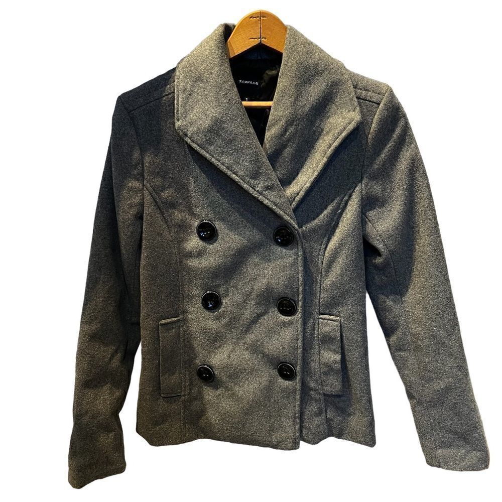 Rampage Gray Peacoat Small  